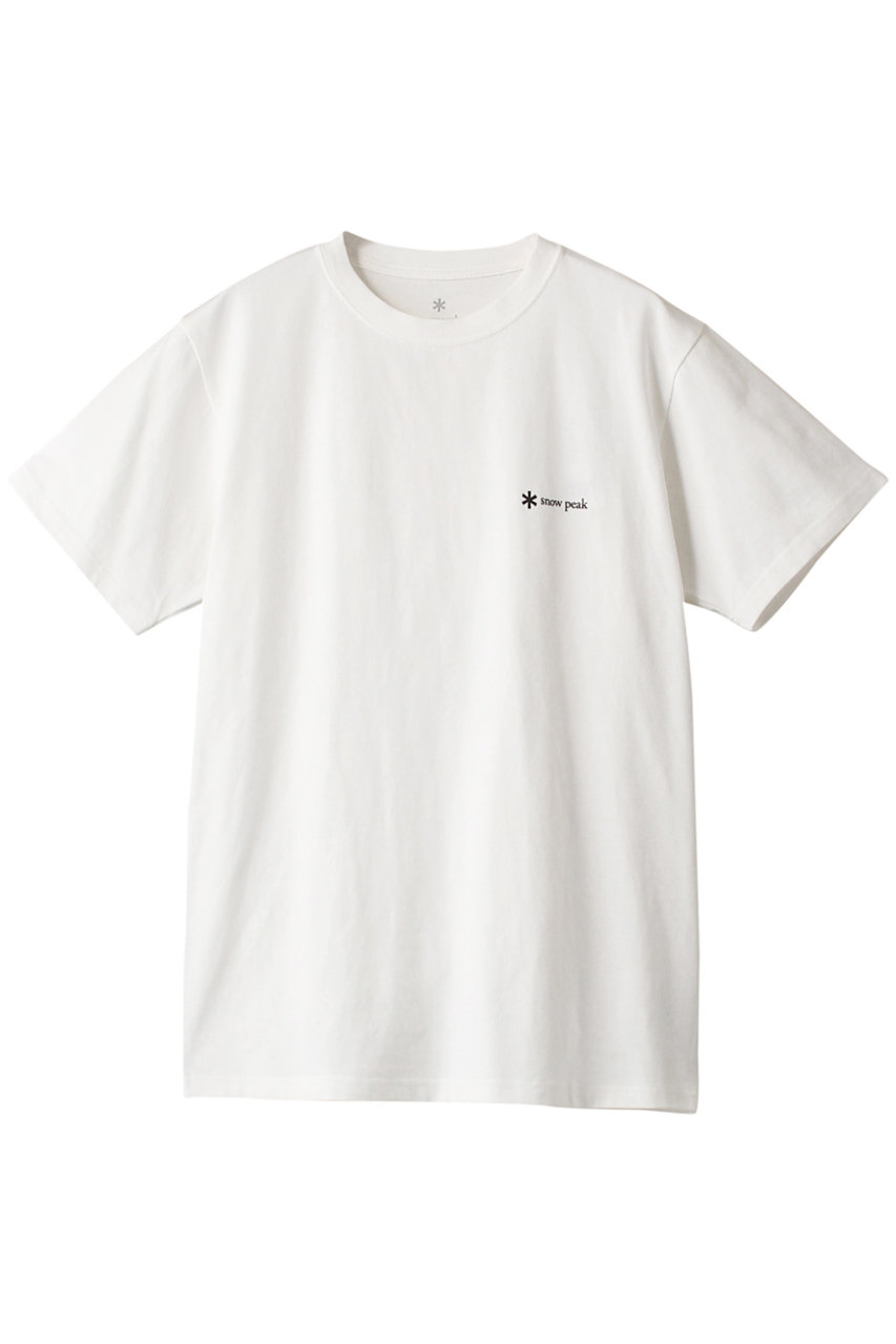 Snow Peak 【UNISEX】SP Logo T shirt (ホワイト, L) スノーピーク ELLE SHOP