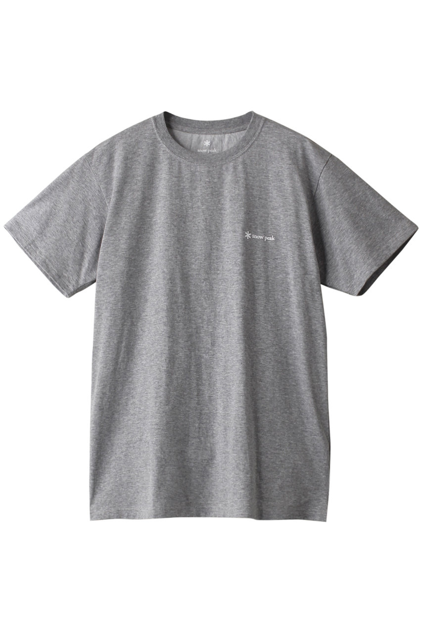 ＜ELLE SHOP＞ Snow Peak 【UNISEX】SP Logo T shirt (ミッドグレー M) スノーピーク ELLE SHOP