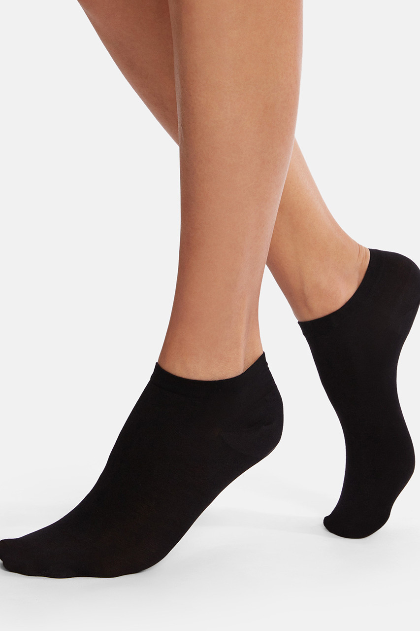 ＜ELLE SHOP＞ Wolford 45018 Sneaker Cotton Socks (ブラック M) ウォルフォード ELLE SHOP