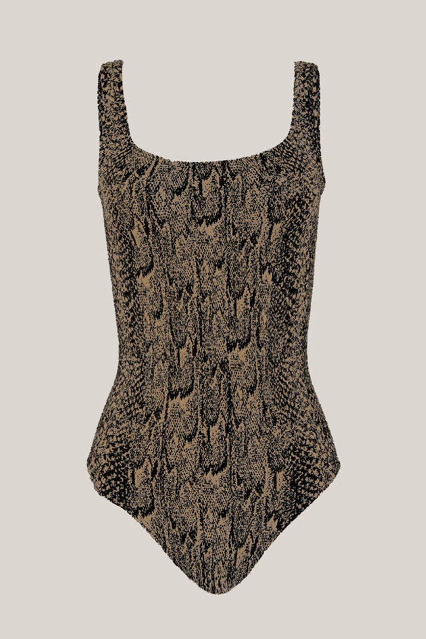 77124 SEAMLESS PYTHON BODY ノースリーブパイソンボディスーツ