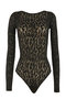 78327 LEO STRING BODY レオパードボディスーツ ウォルフォード/Wolford ブラック