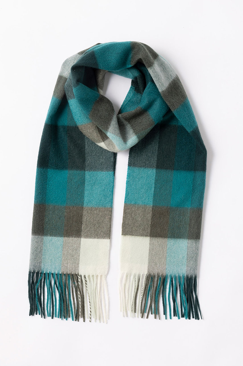 elegancese Check wave mini マフラー (ブルー/グリーン, F) エレガンセーゼ ELLE SHOP elegancese Check wave mini マフラー (ブルー/グリーン, F) エレガンセーゼ ELLE SHOP
