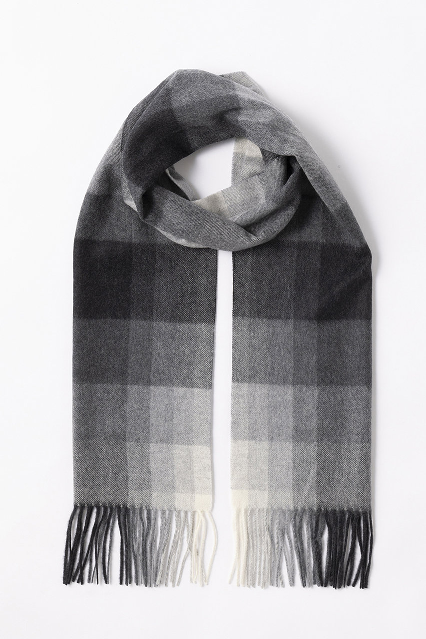 elegancese Check wave mini マフラー (グレー/チャコールグレー, F) エレガンセーゼ ELLE SHOP elegancese Check wave mini マフラー (グレー/チャコールグレー, F) エレガンセーゼ ELLE SHOP