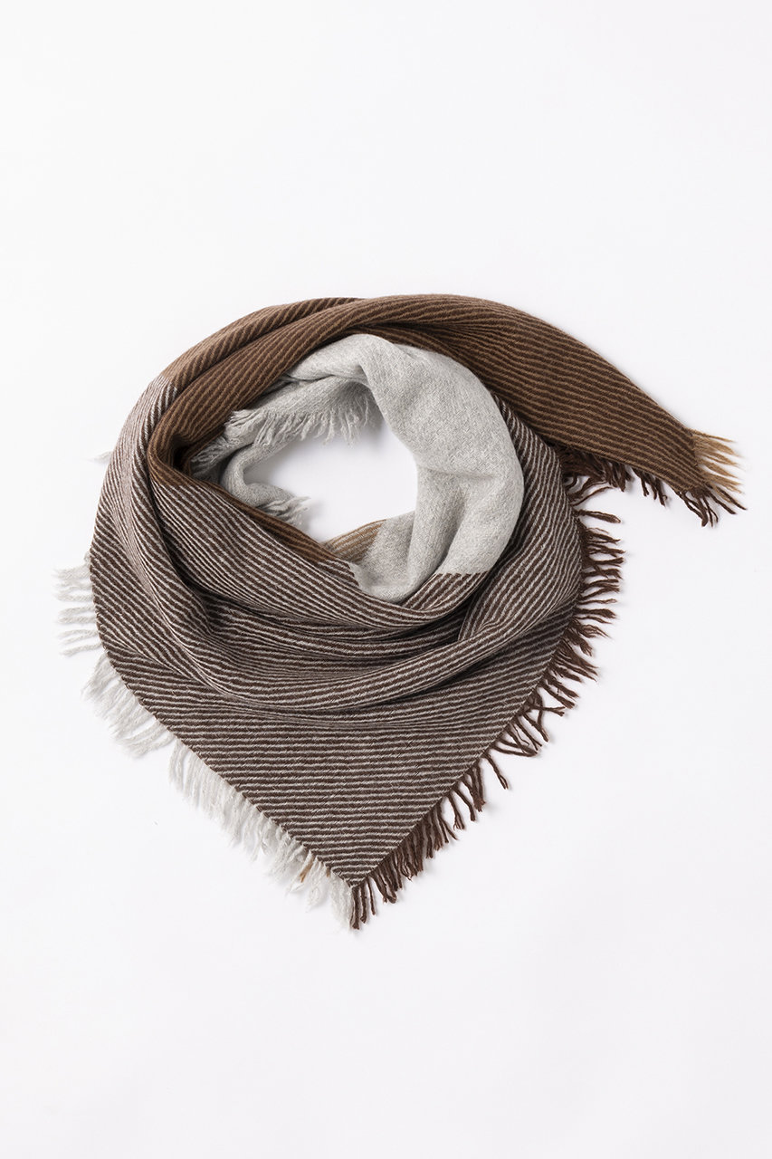 elegancese Square fringe スカーフ (ブラウン/グレー, F) エレガンセーゼ ELLE SHOP elegancese Square fringe スカーフ (ブラウン/グレー, F) エレガンセーゼ ELLE SHOP