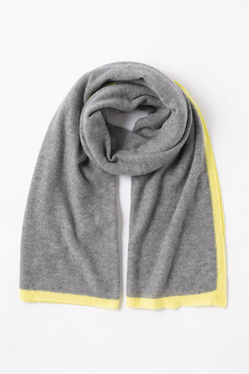 elegancese Meshカシミヤストール (ライトグレー/イエロー, F) エレガンセーゼ ELLE SHOP elegancese Meshカシミヤストール (ライトグレー/イエロー, F) エレガンセーゼ ELLE SHOP