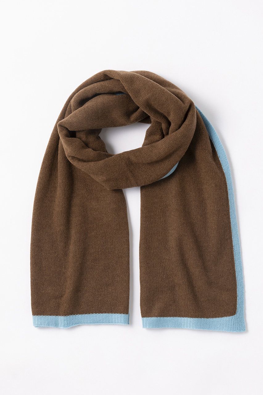elegancese Meshカシミヤストール (ブラウン/サックス, F) エレガンセーゼ ELLE SHOP elegancese Meshカシミヤストール (ブラウン/サックス, F) エレガンセーゼ ELLE SHOP