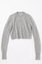 Sheer カシミヤクルー エレガンセーゼ/elegancese グレー