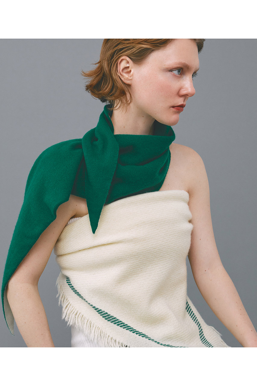 elegancese(エレガンセーゼ)｜square fringe スカーフ/アイボリー の