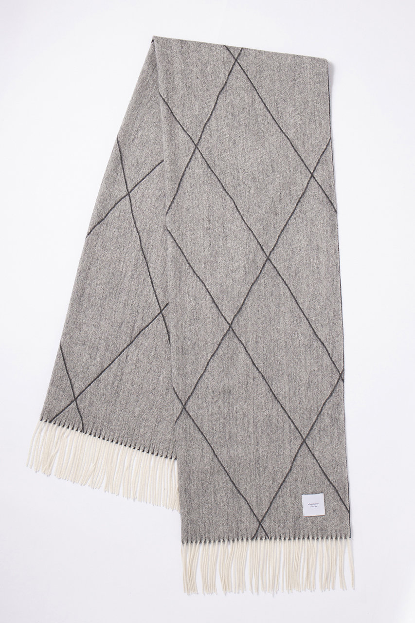 elegancese(エレガンセーゼ)｜diamond wave マフラー/グレー の通販