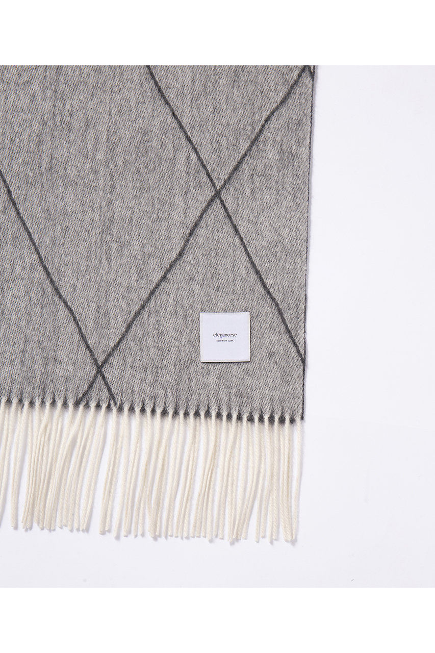 elegancese(エレガンセーゼ)｜diamond wave マフラー/グレー の通販