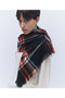 【予約販売】カシミヤ スクエアフリンジ チェック スカーフ エレガンセーゼ/elegancese