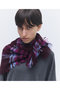 【予約販売】カシミヤ スクエアフリンジ チェック スカーフ エレガンセーゼ/elegancese