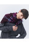 【予約販売】カシミヤ スクエアフリンジ チェック スカーフ エレガンセーゼ/elegancese