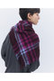 【予約販売】カシミヤ スクエアフリンジ チェック スカーフ エレガンセーゼ/elegancese