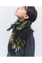 【予約販売】カシミヤ スクエアフリンジ チェック スカーフ エレガンセーゼ/elegancese