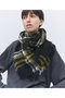 【予約販売】カシミヤ スクエアフリンジ チェック スカーフ エレガンセーゼ/elegancese