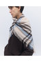 【予約販売】カシミヤ スクエアフリンジ チェック スカーフ エレガンセーゼ/elegancese