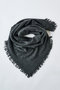 【予約販売】カシミヤ スクエアフリンジ スカーフ エレガンセーゼ/elegancese ミディアムグレー