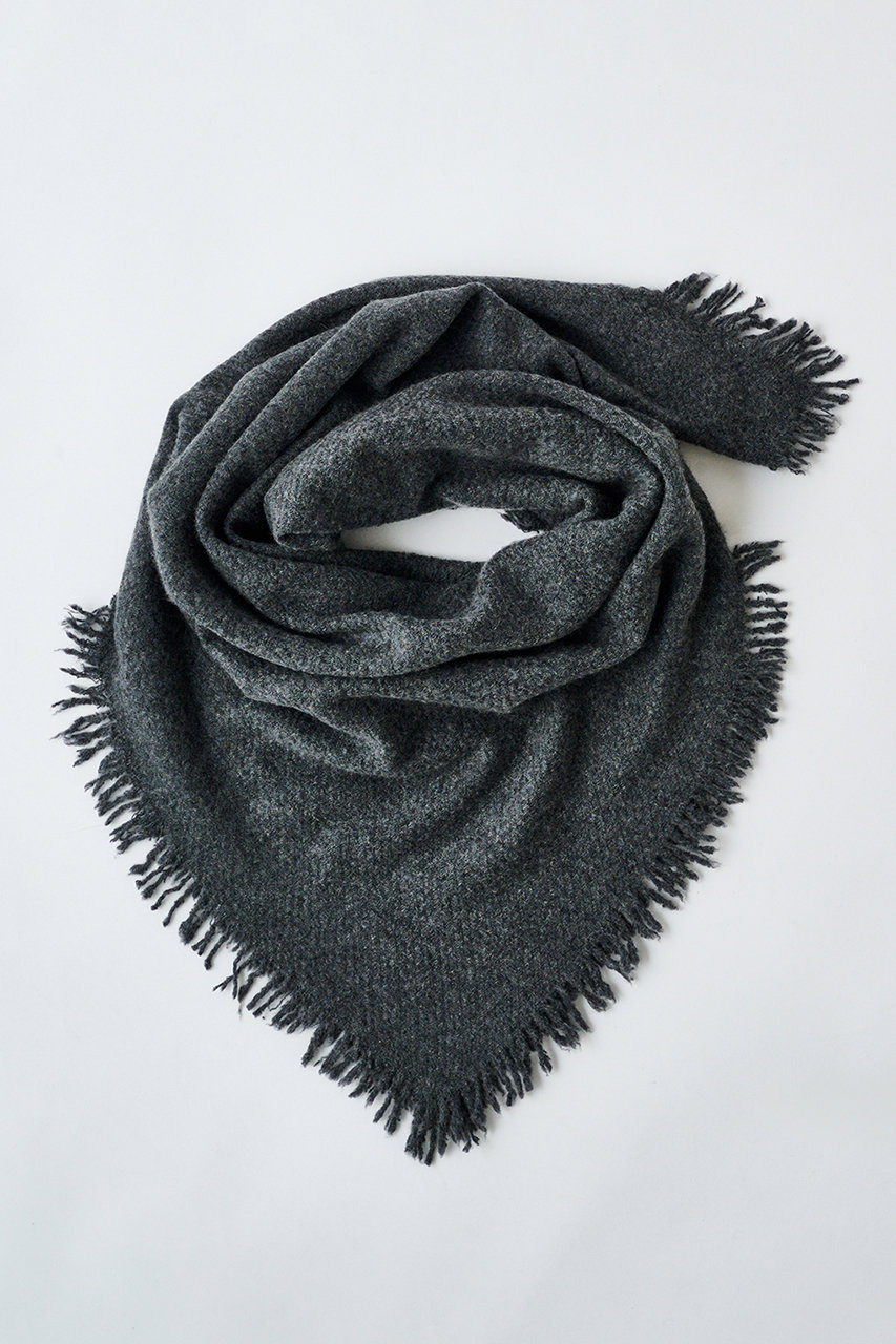 エレガンセーゼ/eleganceseの【予約販売】カシミヤ スクエアフリンジ スカーフ(ミディアムグレー/226400068)