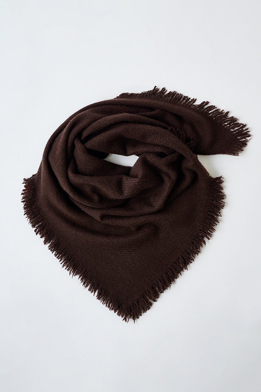 エレガンセーゼ/eleganceseの【予約販売】カシミヤ スクエアフリンジ スカーフ(ダークブラウン/226400068)