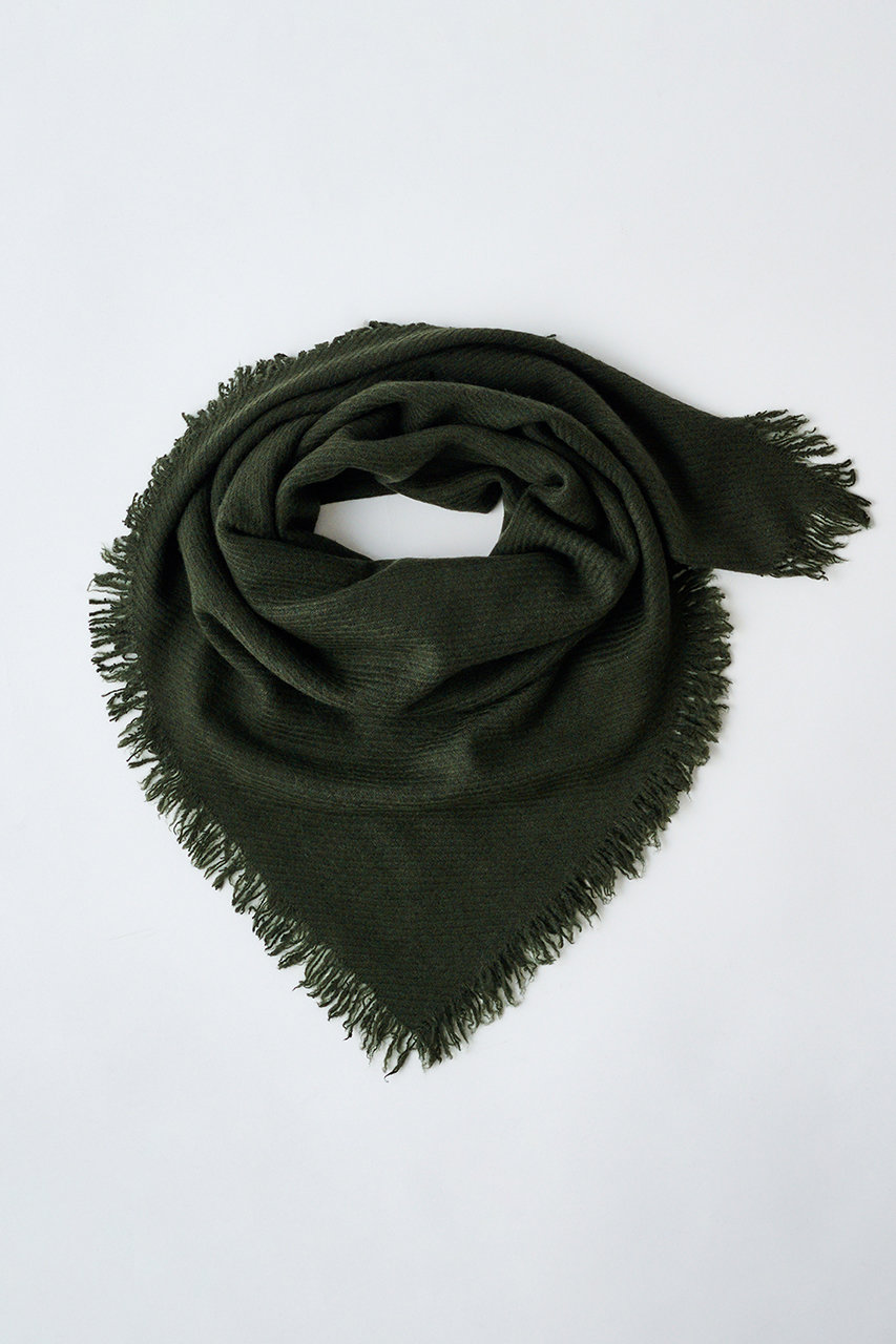 エレガンセーゼ/eleganceseの【予約販売】カシミヤ スクエアフリンジ スカーフ(オリーブ/226400068)