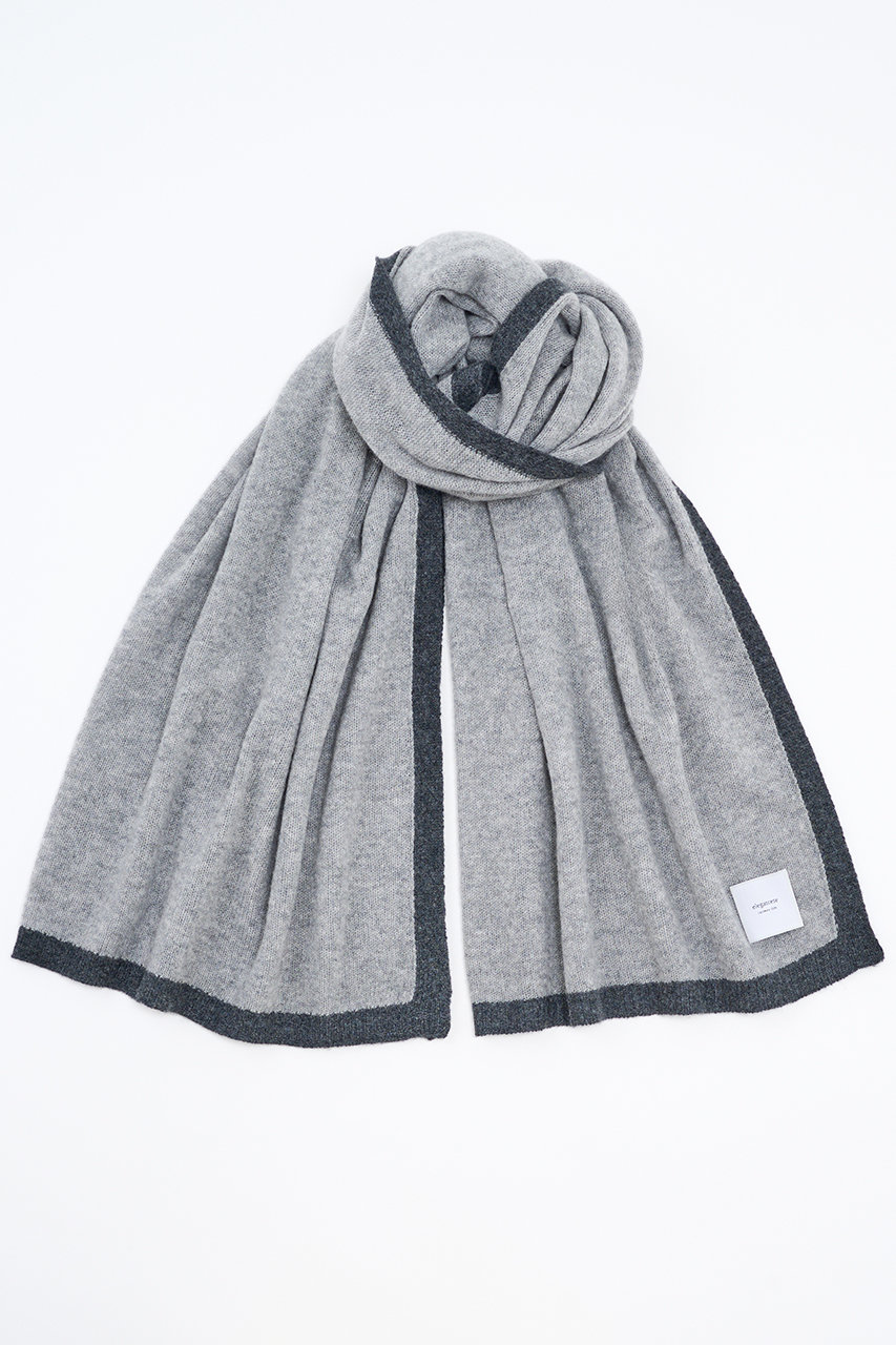 エレガンセーゼ/eleganceseの【予約販売】メッシュカシミヤ ストール(ライトグレー×チャコール/226400069)
