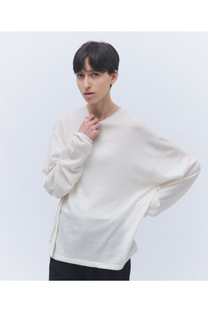 エレガンセーゼ/eleganceseの【予約販売】ウールカシミヤ ロングスリーブニット Tシャツ(110300/110301)