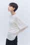 【予約販売】ウールカシミヤ ロングスリーブニット Tシャツ エレガンセーゼ/elegancese