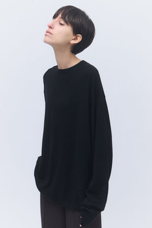 エレガンセーゼ/eleganceseの【予約販売】ウールカシミヤ ロングスリーブニット Tシャツ(110300/110301)