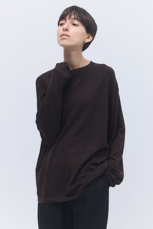 エレガンセーゼ/eleganceseの【予約販売】ウールカシミヤ ロングスリーブニット Tシャツ(110300/110301)