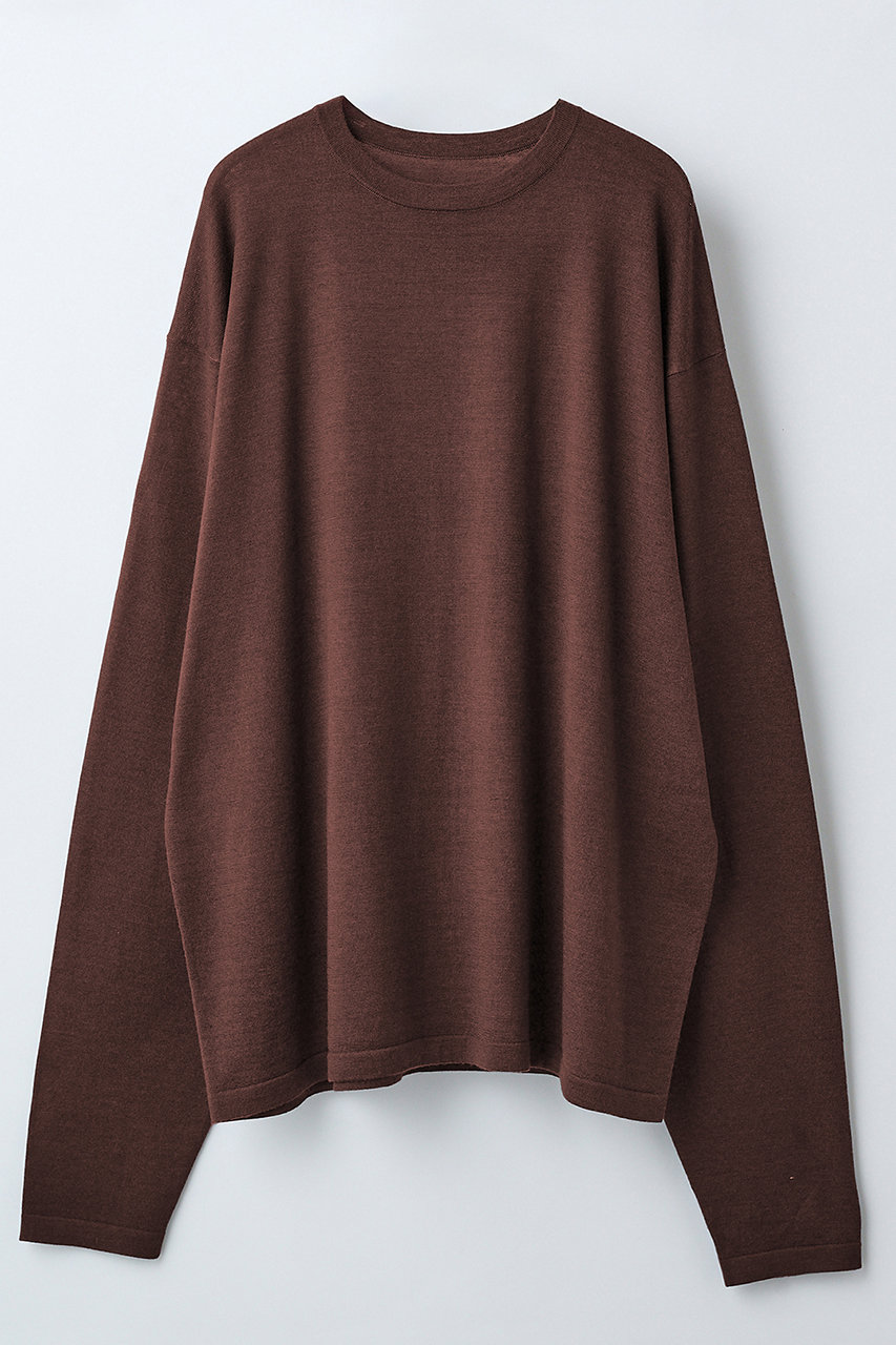 エレガンセーゼ/eleganceseの【予約販売】ウールカシミヤ ロングスリーブニット Tシャツ(ダークブラウン/226400077)