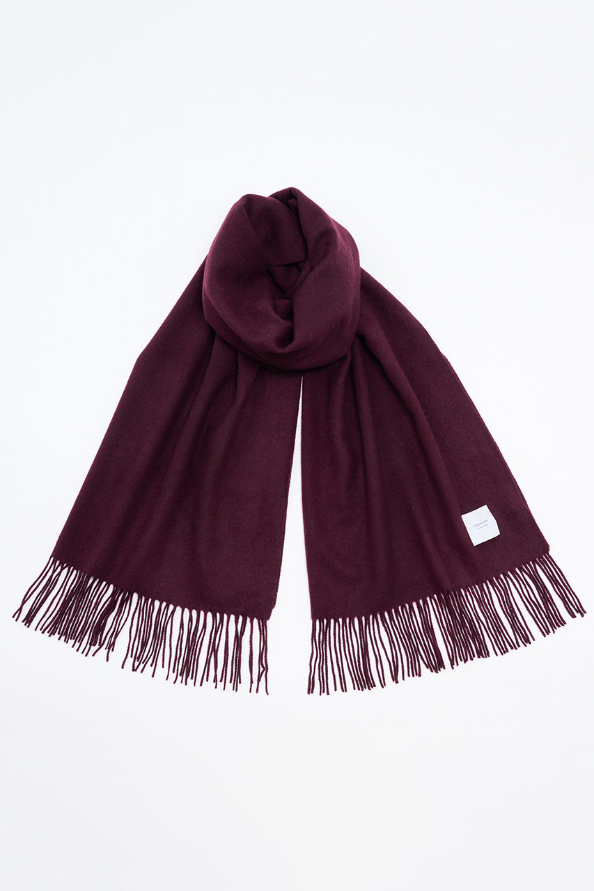 エレガンセーゼ/eleganceseの【予約販売】カシミヤ ソリッドウェーブ ストール(バーガンディ/226400075)