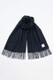 【予約販売】カシミヤ ソリッドウェーブ ストール エレガンセーゼ/elegancese ブラック