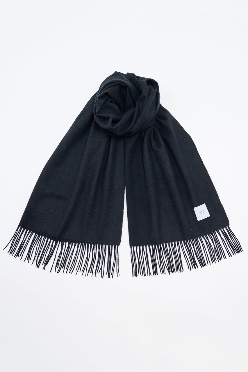 エレガンセーゼ/eleganceseの【予約販売】カシミヤ ソリッドウェーブ ストール(ブラック/226400075)