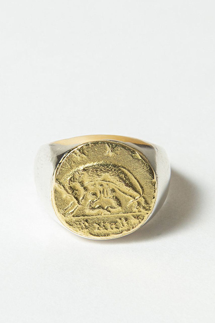 ジジ/GIGIの【受注生産】Roman coin シグネットリング(Romulus and Rumus)(シルバー×ゴールド/A20021)
