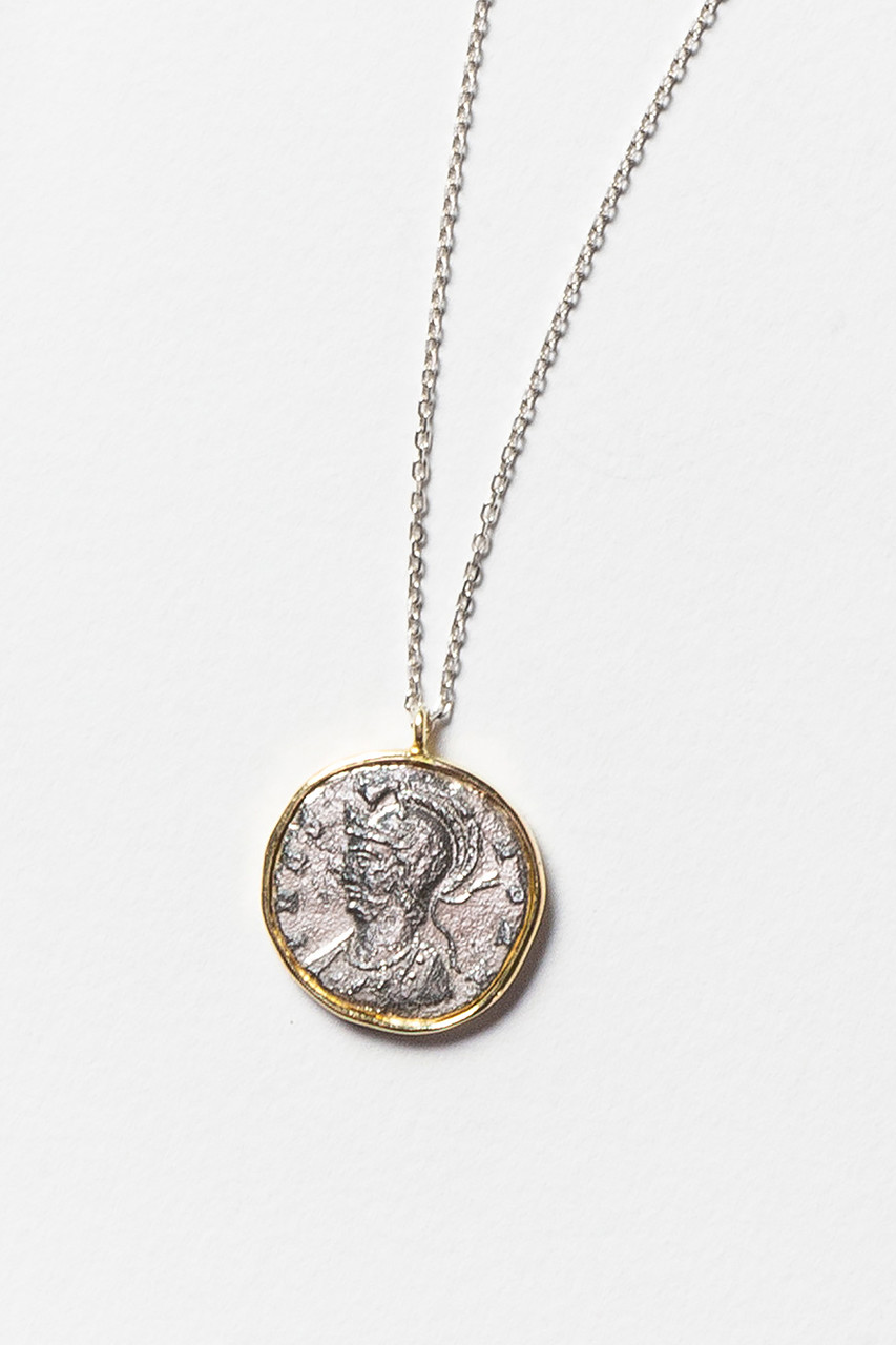 ＜ELLE SHOP＞ GIGI Roman coin ネックレス（Romulus and Remus） (シルバー/ゴールド F) ジジ ELLE SHOP画像