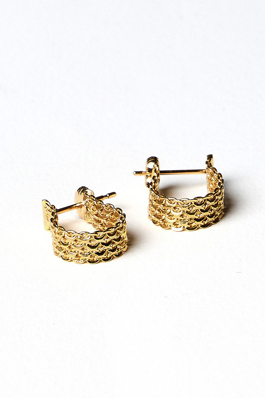 GIGI Knitted chain ピアス (ゴールド, F) ジジ ELLE SHOP GIGI Knitted chain ピアス (ゴールド, F) ジジ ELLE SHOP