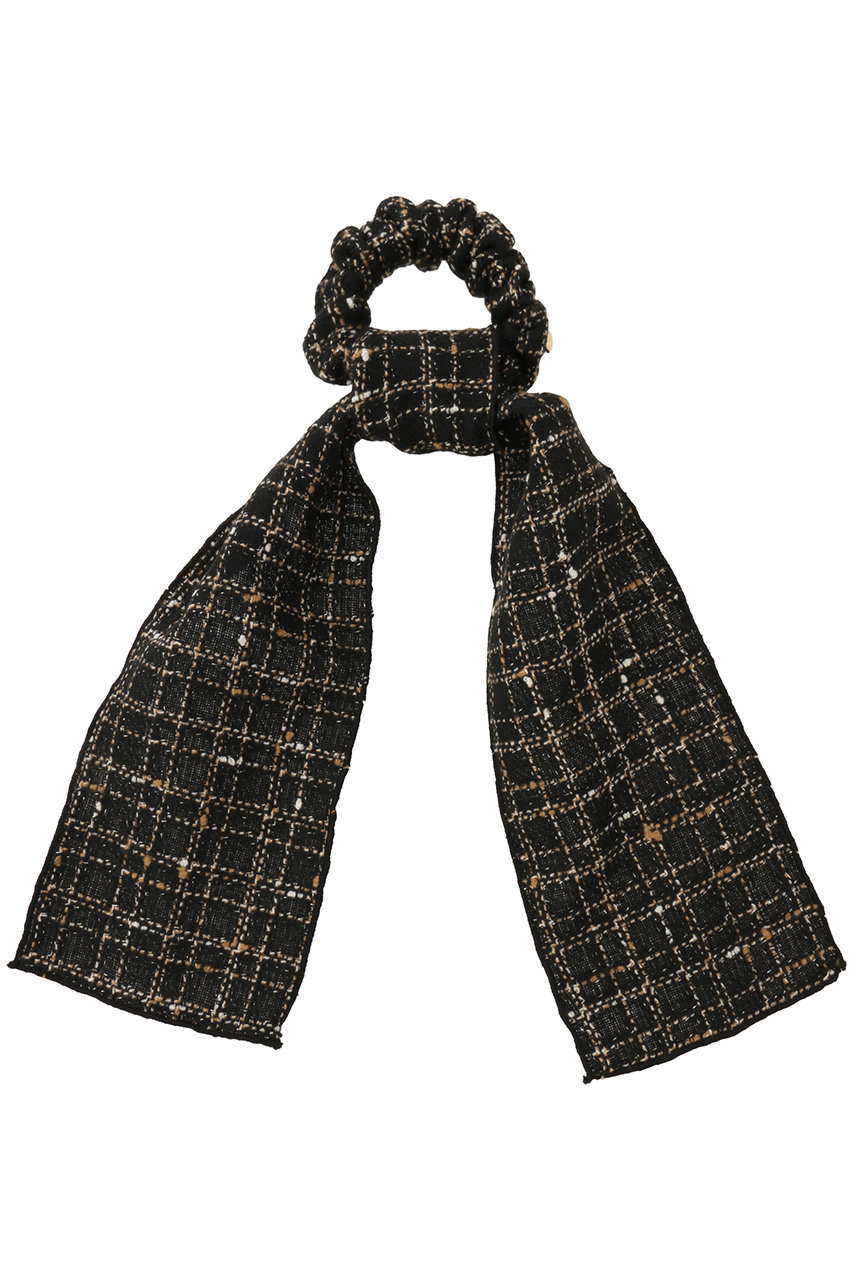 TRESSE Tweed Ribbon Chouchou (ブラック, F) トレス ELLE SHOP