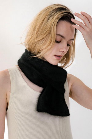 ドンリー/DONGLIのFUR CASHMERE MINI MUFFLER(140100/140102)