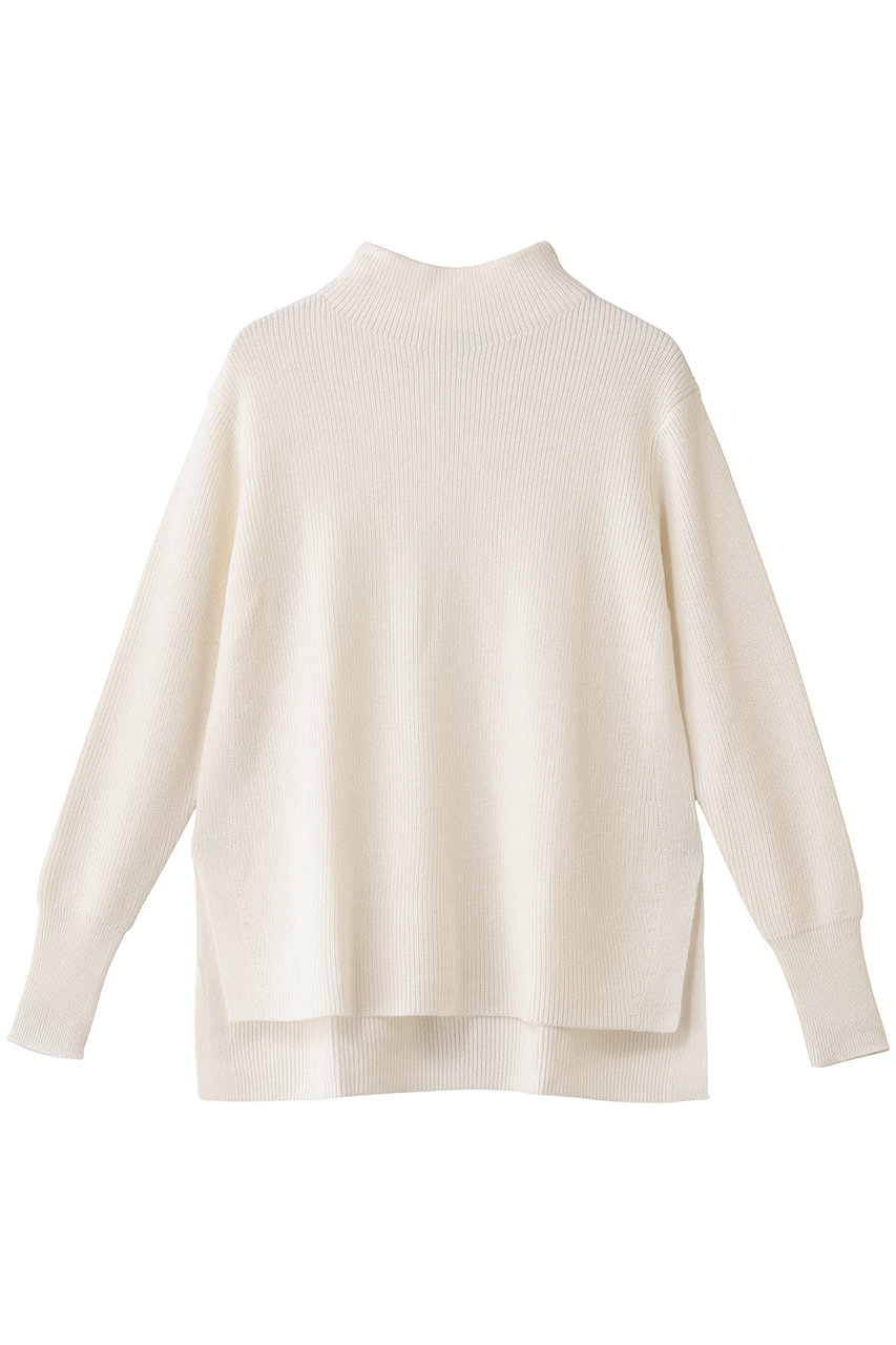 DONGLI RIB HIGH NECK (アイボリー, M) ドンリー ELLE SHOP