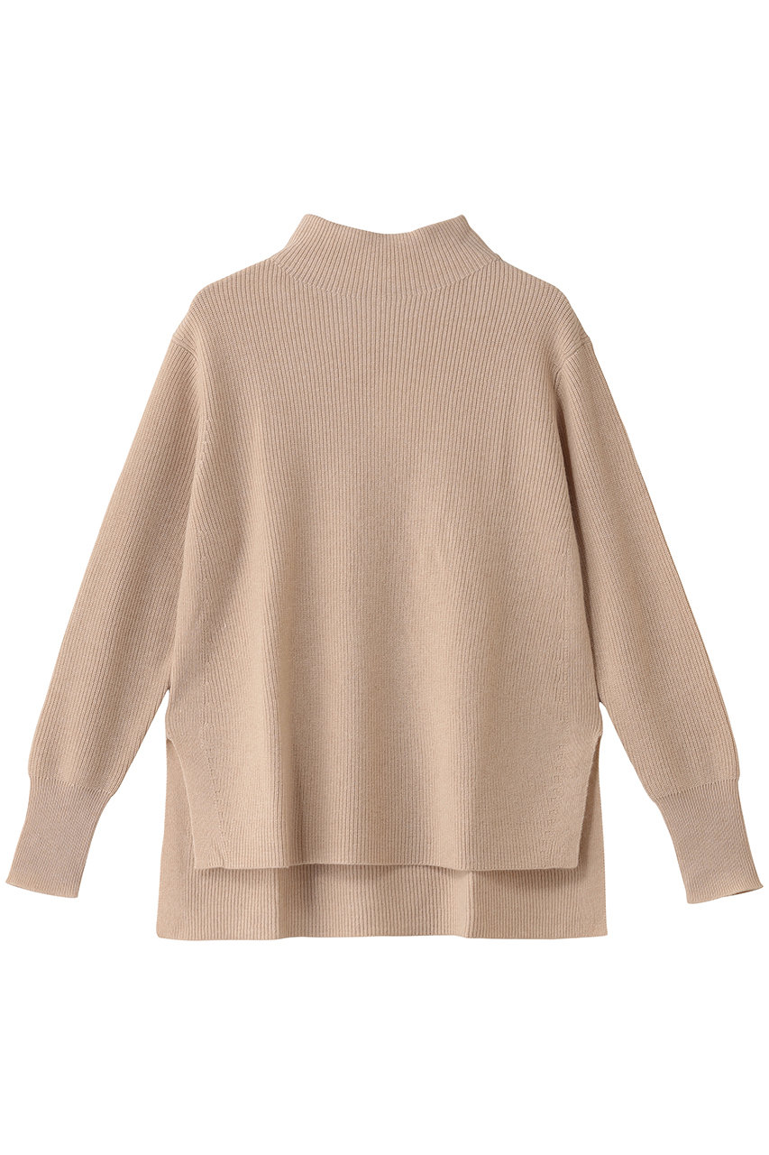 DONGLI RIB HIGH NECK (キャメル, S) ドンリー ELLE SHOP