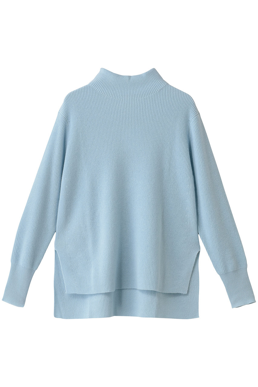 DONGLI RIB HIGH NECK (スカイ, S) ドンリー ELLE SHOP