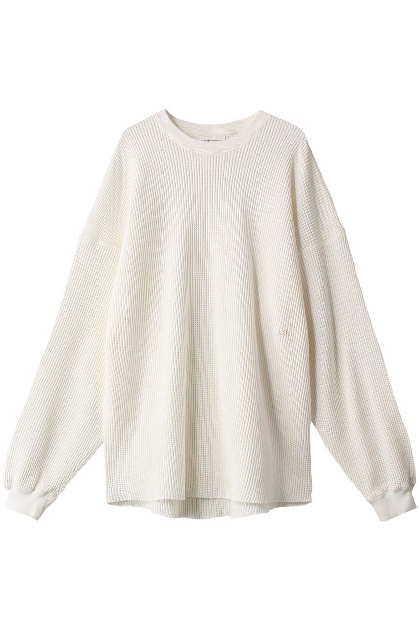  STUNNING LURE 【UNISEX】ワッフルロングTシャツ (ホワイト XL) スタニングルアー ELLE SHOP