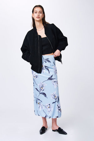 スタニングルアー/STUNNING LUREのフローラルベロアバルーンスカート