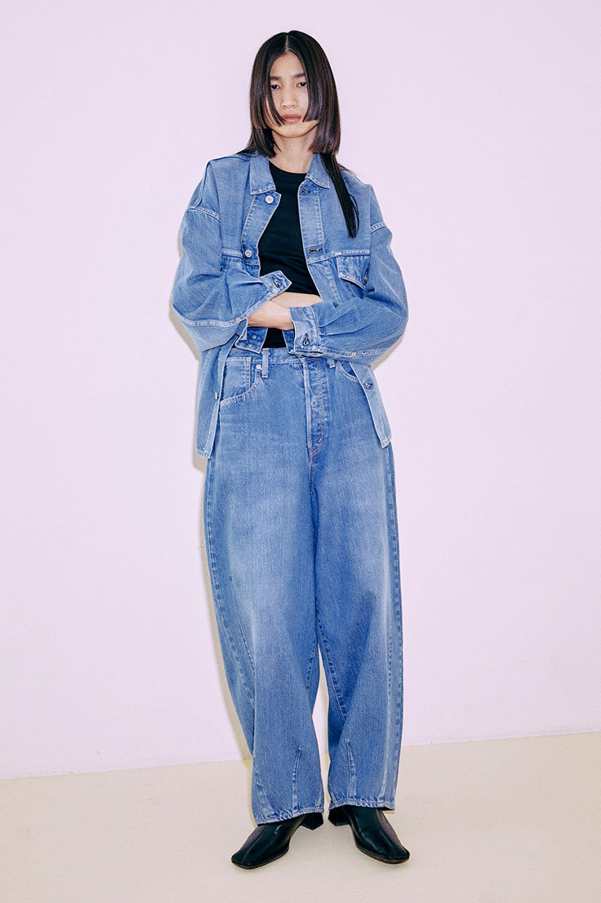 STUNNING LURE(スタニングルアー)｜【KURO iro】WASHED DENIM PANTS/デニムパンツ/インディゴブルー  の通販｜ELLESHOP・(エル・ショップ)