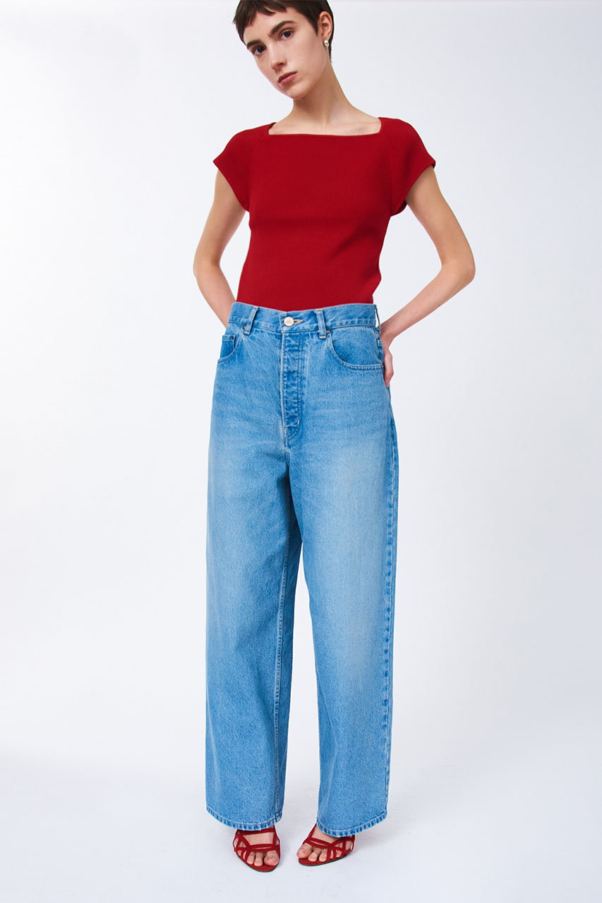 STUNNING LURE(スタニングルアー)｜rワイドレッグデニム/ブルー の