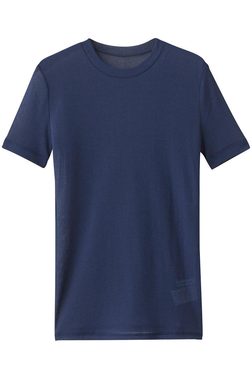 STUNNING LURE シアーテレコTシャツ (ネイビー, F) スタニングルアー ELLE SHOP STUNNING LURE シアーテレコTシャツ (ネイビー, F) スタニングルアー ELLE SHOP