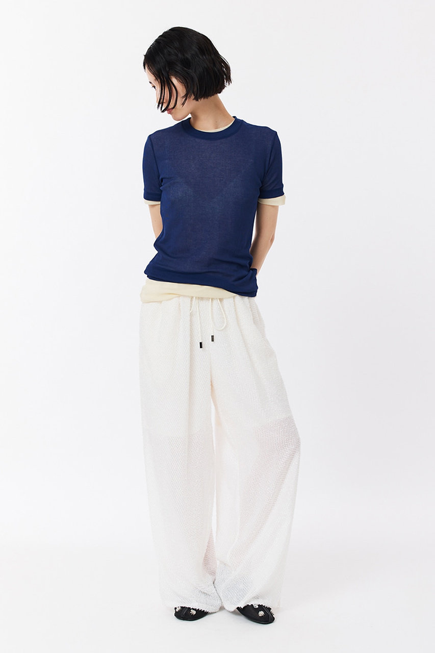 STUNNING LURE(スタニングルアー)｜rカットジャガードパンツ/ホワイト