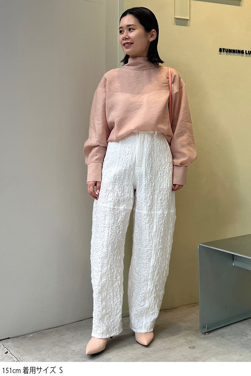 STUNNING LURE(スタニングルアー)｜クリアスタンドネックシャツ/ピンク