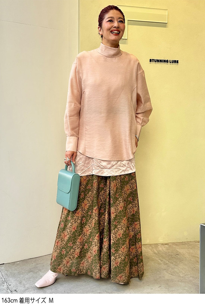 STUNNING LURE(スタニングルアー)｜クリアスタンドネックシャツ/ピンク